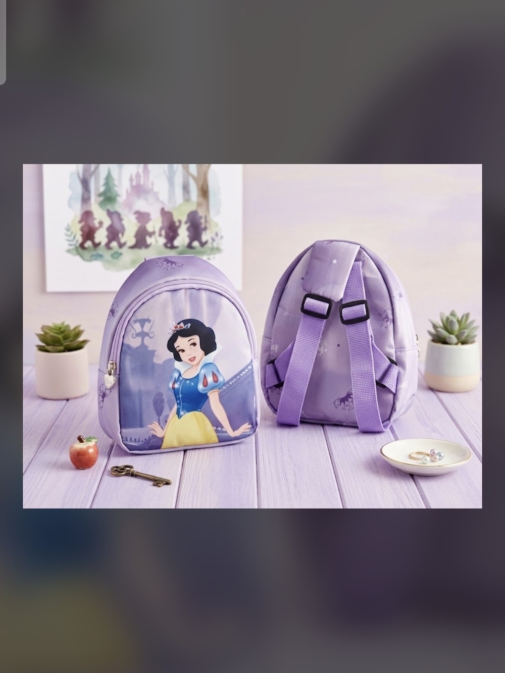 Disney Purple Snow Princess Mini Backpack for Kids